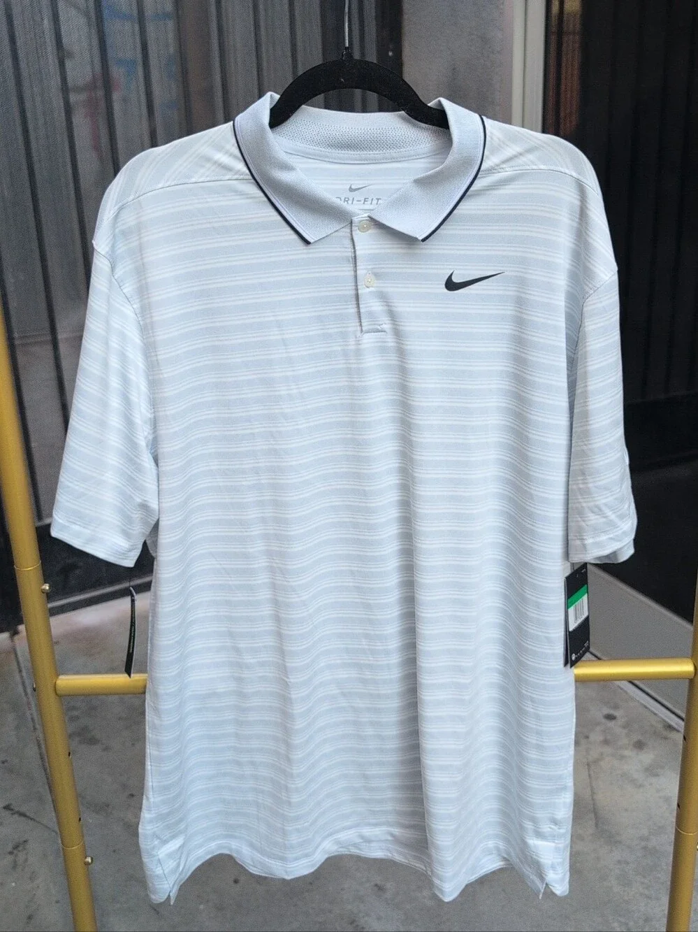 Nike Men's Dry Vapor Control Golf Polo Pure Platinum/ Light Gray Size XL NWT